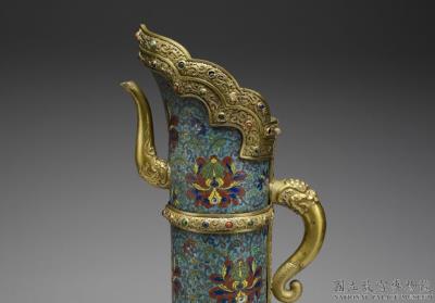 图片[2]-Cloisonne mdong-mo with lotus-scroll motif, produced by imperial workshop, Qing dynasty (1644-1911)-China Archive